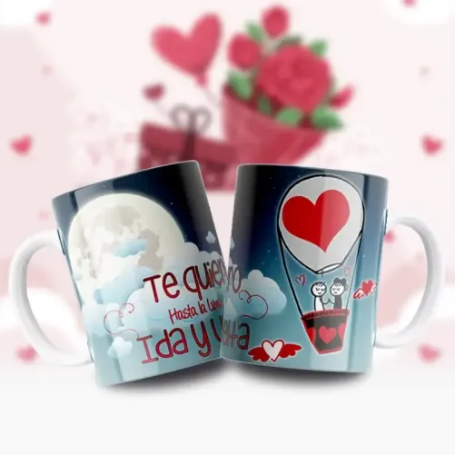 Taza Te Quiero Hasta La Luna – Regalo Romántico para Parejas