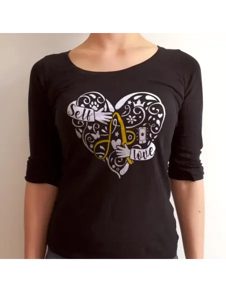 Camiseta Mujer Self Love Negra