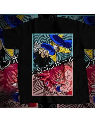 Camiseta Negra Anime Heroes