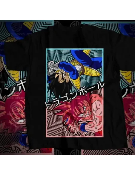 Camiseta Negra Anime Heroes