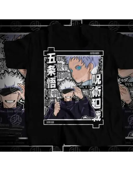 Camiseta Negra Anime Heroes