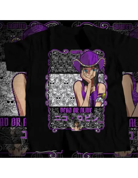 Camiseta Negra Anime Heroes