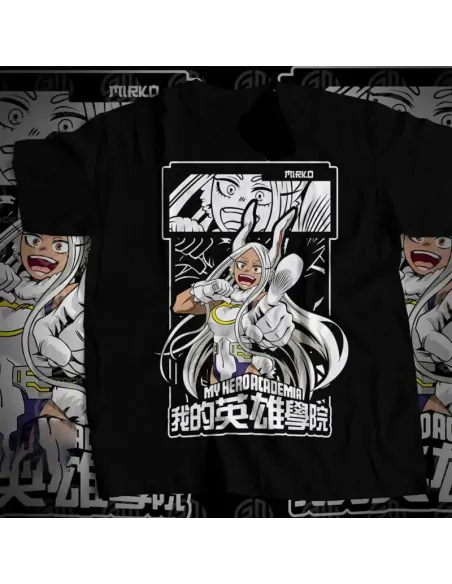 Camiseta Negra Anime Heroes
