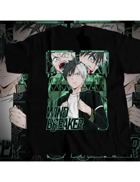 Camiseta Negra Anime Heroes