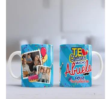 Taza Te Quiero Mucho Abuelo - Feliz Cumpleaños | Regalo Especial