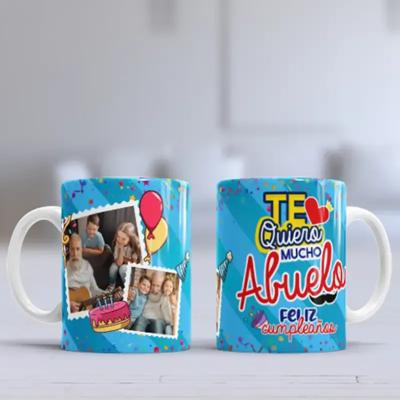 Taza Te Quiero Mucho Abuelo - Feliz Cumpleaños | Regalo Especial
